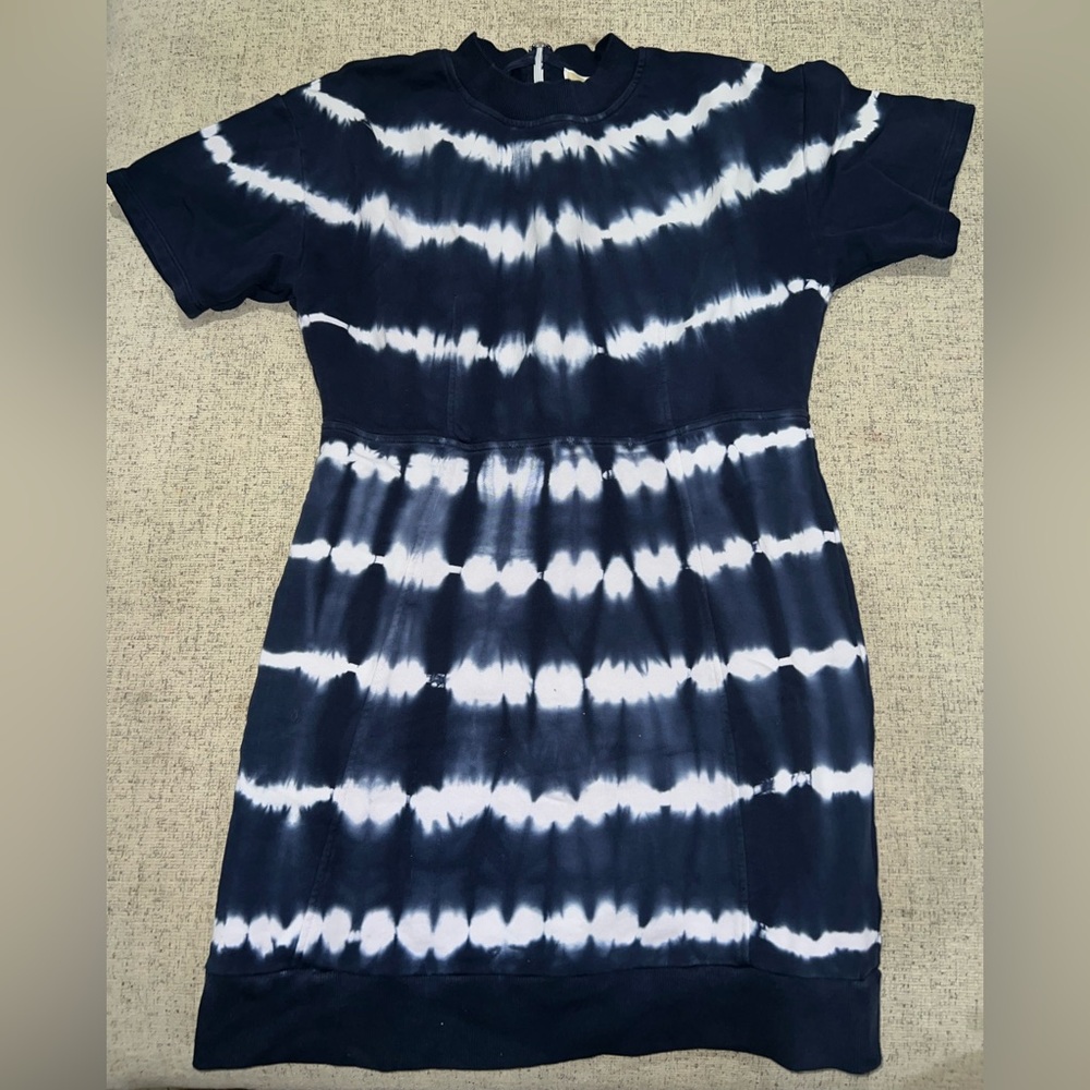 Michael Kors Blue and White Casual Sweater Dress